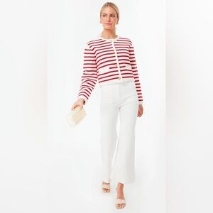 JEANERICA Natural White St. Monica Cropped Jeans, Size 24